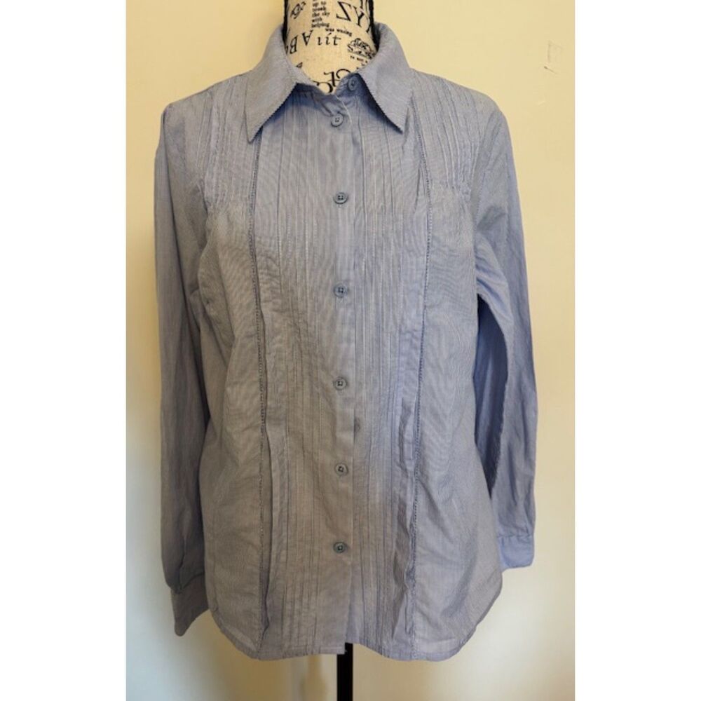 Coldwater Creek blue stripe shirt - size Medium